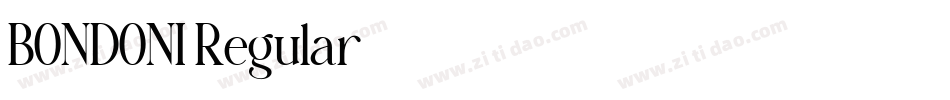 BONDONI Regular字体转换